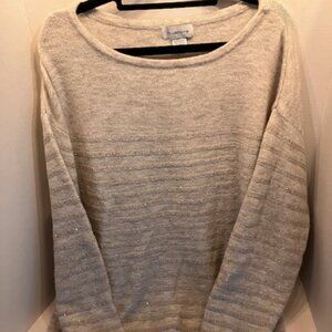 Sparkly Silver and Cream Sweater